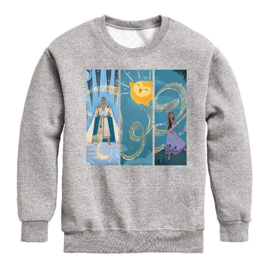 Boys' - Disney - Character Panels Graphic Long Sleeve Fleece Sweatshirt