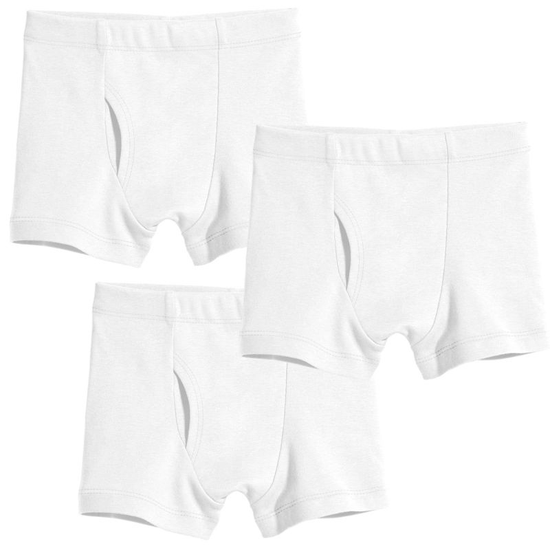 City Threads Boys 100% Organic Cotton Boxer Briefs, 3-Pack - USA-Made