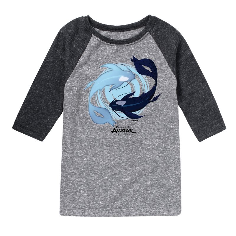 Boys' - Avatar: The Last Airbender - Moon and Ocean Spirit Koi Raglan Graphic T-Shirt