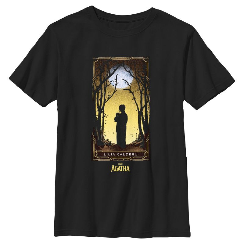 Boy's Marvel: Agatha All Along Calderu Card T-Shirt