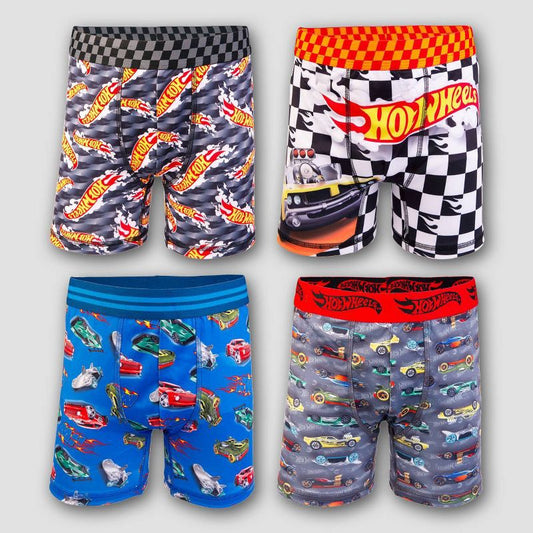 Boys' Hot Wheels 4pk Boxer Briefs