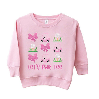 The Juniper Shop Let's Par Tee Coquette Toddler Graphic Sweatshirt