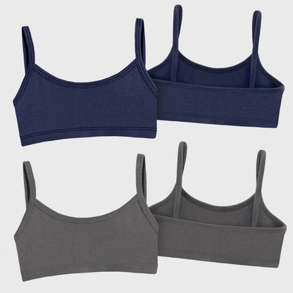 City Threads Soft 100% Cotton Training Bra 2-Pack - USA-Made