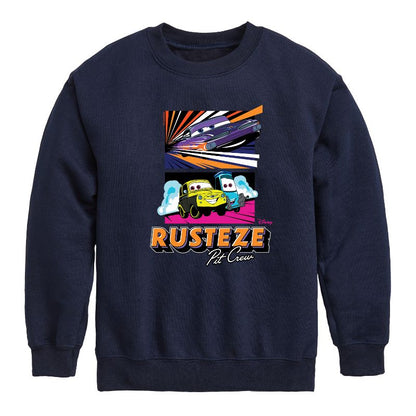 Boys' - Cars - Rusteze Pit Crew Graphic Long Sleeve Fleece Sweatshirt