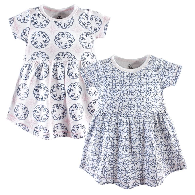 Luvable Friends Hudson Baby Short-Sleeve Dresses 2pk