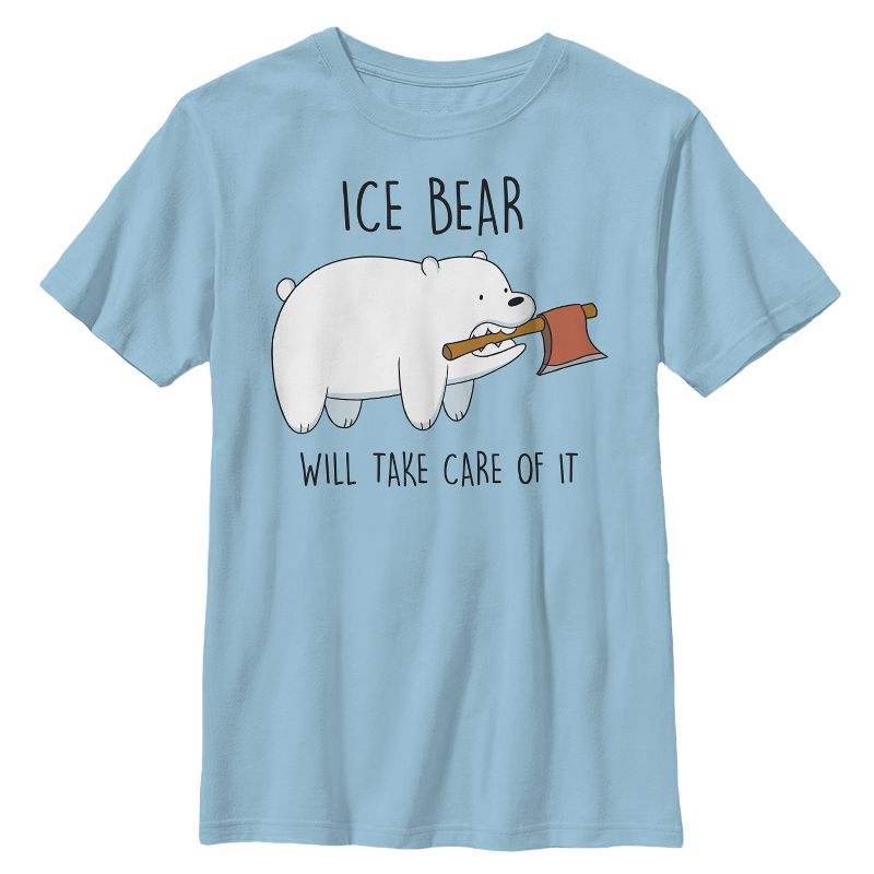 تي شيرت "We Bare Bears Ice Bear Will Take Care of It" للأولاد