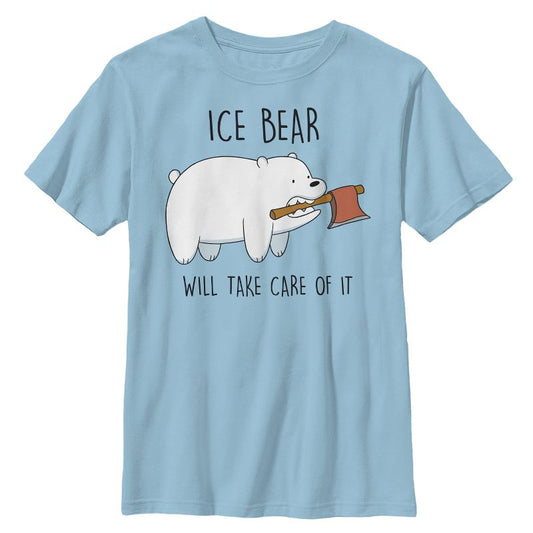 تي شيرت "We Bare Bears Ice Bear Will Take Care of It" للأولاد
