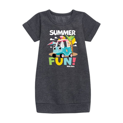 Girls' - Little Tikes - Summer Fun Graphic Short Sleeve Fleece Dress