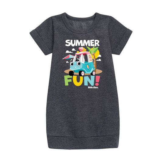 Girls' - Little Tikes - Summer Fun Graphic Short Sleeve Fleece Dress