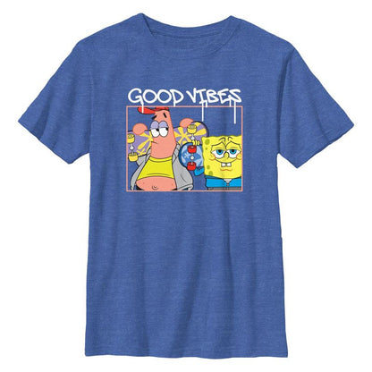 Boy's SpongeBob SquarePants Good Vibes Best Friends T-Shirt