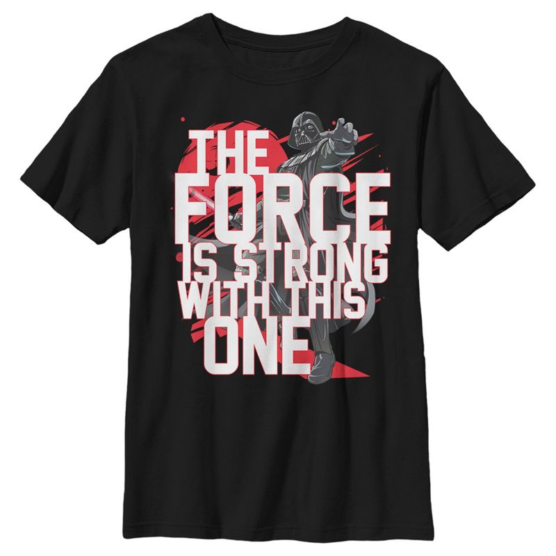 Boy's Star Wars: A New Hope Darth Vader The Force is Strong with this One T-Shirt