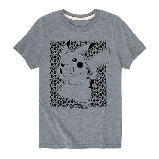 Boys' - Pokémon - Pikachu Pattern Short Sleeve Graphic T-Shirt