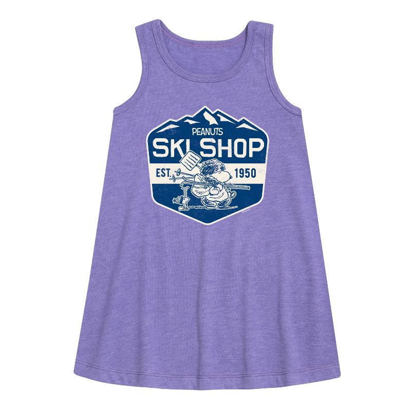 فستان بناتي - Peanuts - Ski Shop Graphic بدون أكمام Aline