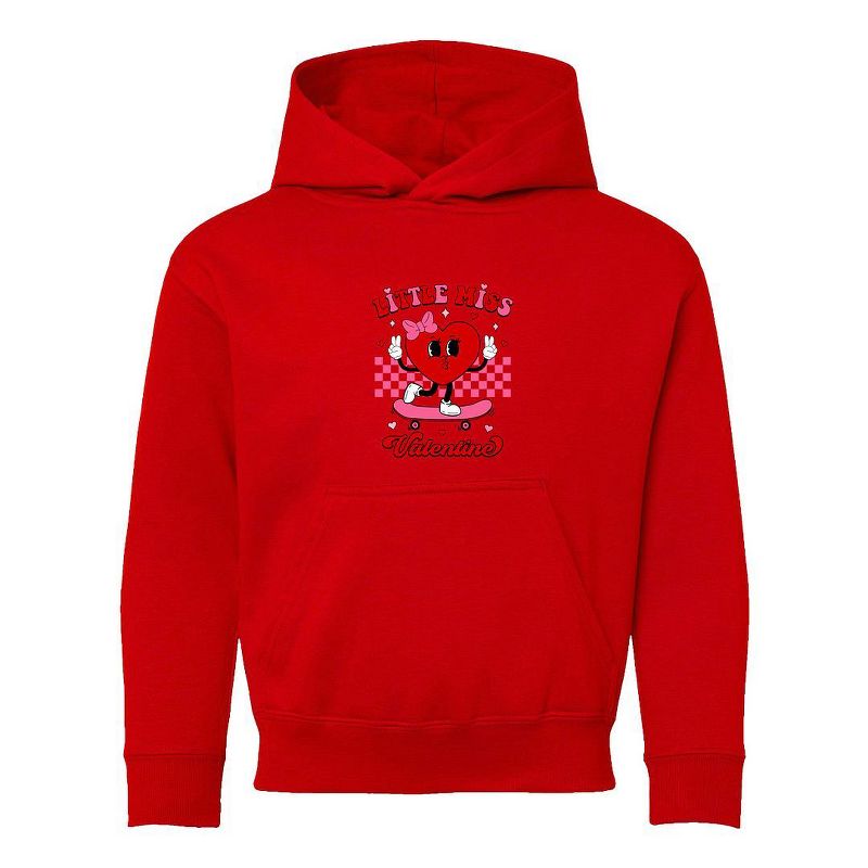 The Juniper Shop Little Miss Valentine Skateboard Youth Graphic Hoodie