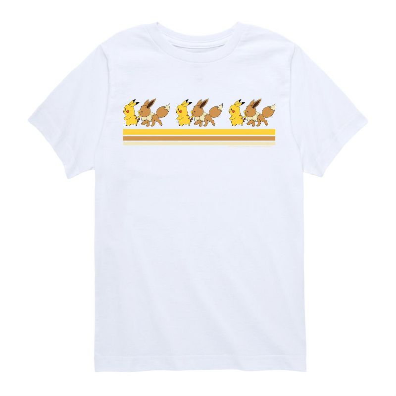 تي شيرت جرافيكي بأكمام قصيرة ومربعات من بوكيمون بيكاتشو للأولاد
