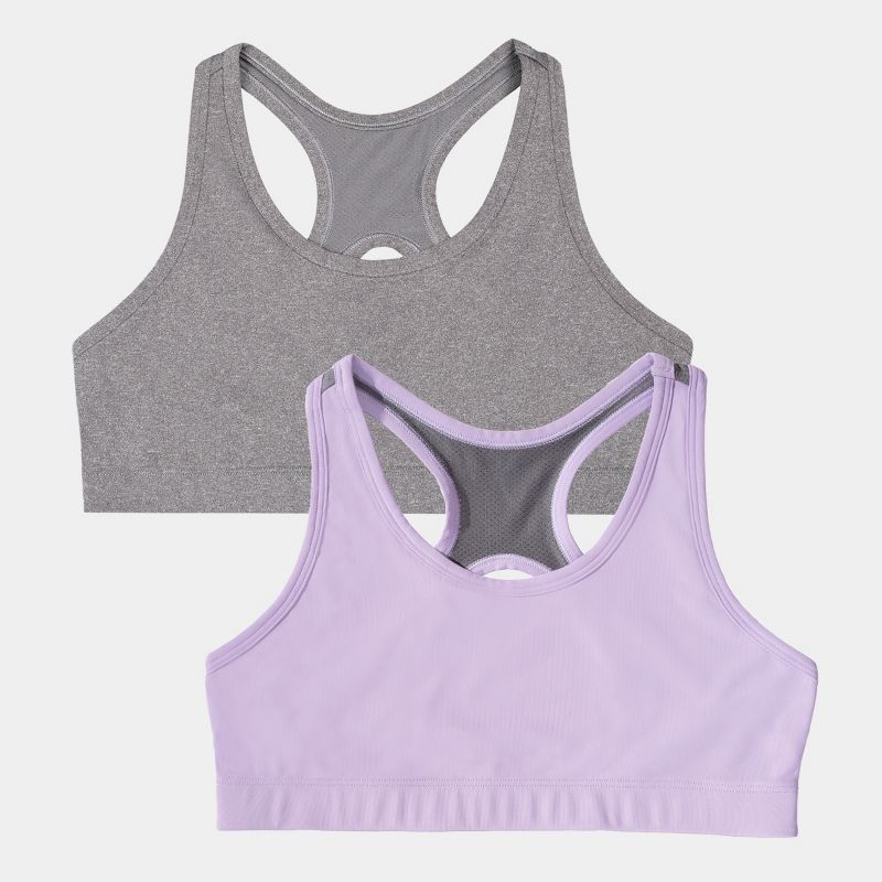 Fruit of the Loom Girls 2pk Sports Bra