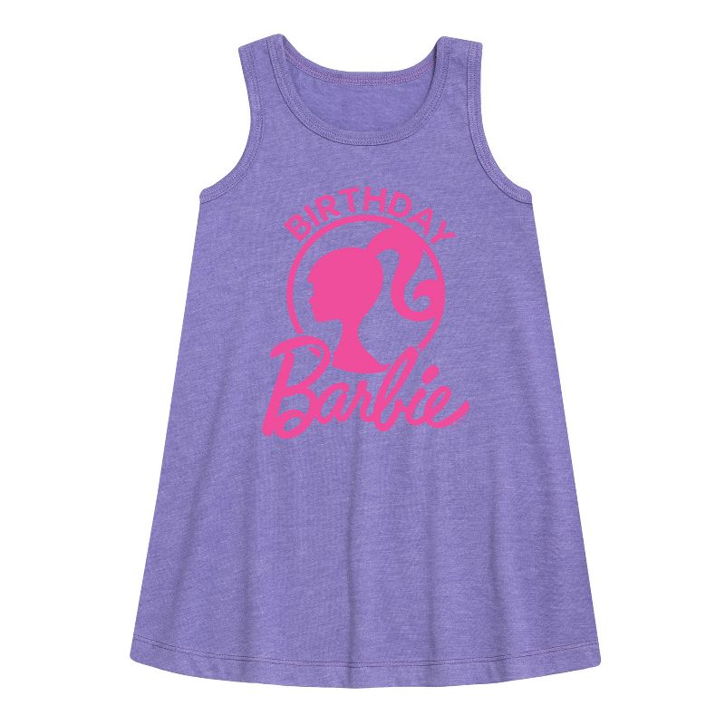 Girls' - Barbie - Birthday Graphic Sleeveless Aline Dress