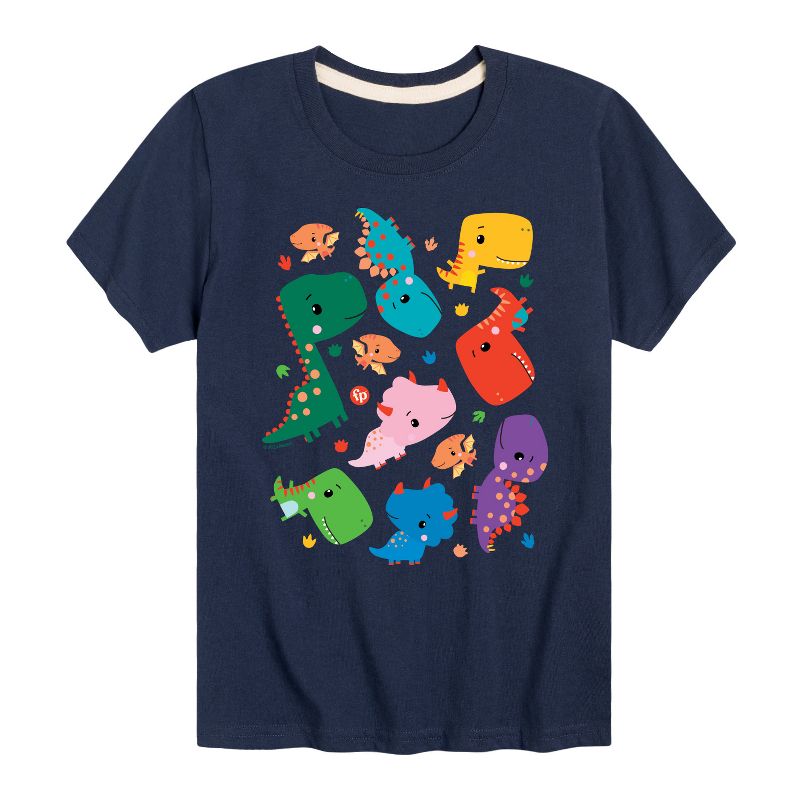 تي شيرت جرافيكي بأكمام قصيرة بنقشة ديناصور للأولاد من فيشر برايس