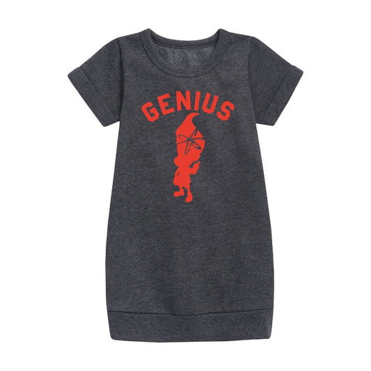 Girls' - Jimmy Neutron - Genius Graphic Short Sleeve Fleece Dress