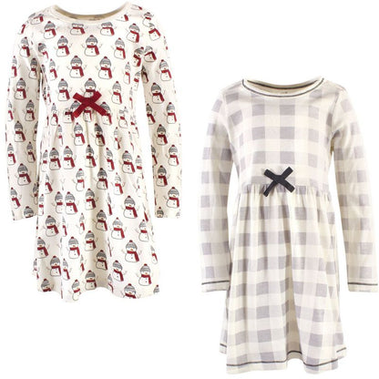 Luvable Friends Touched by Nature Long-Sleeve Dresses 2pk