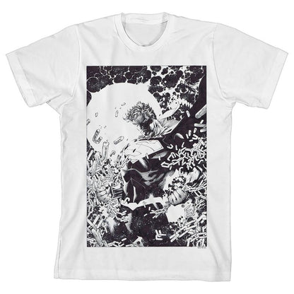 Superman Sketch Crew Neck Short Sleeve Boy's White T-shirt