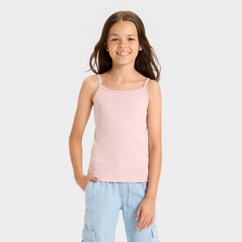 Girls' Fitted Ribbed Tank Top - Cat & Jack™