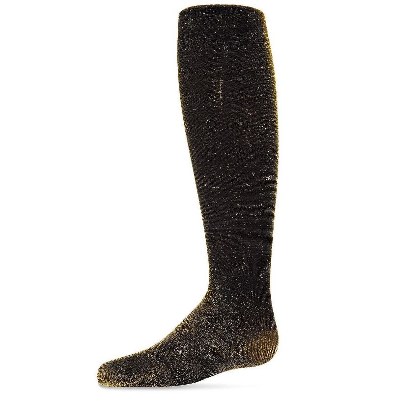 Memoi Liquid Metal Girl's Shimmer Tights Black Multi 2-4