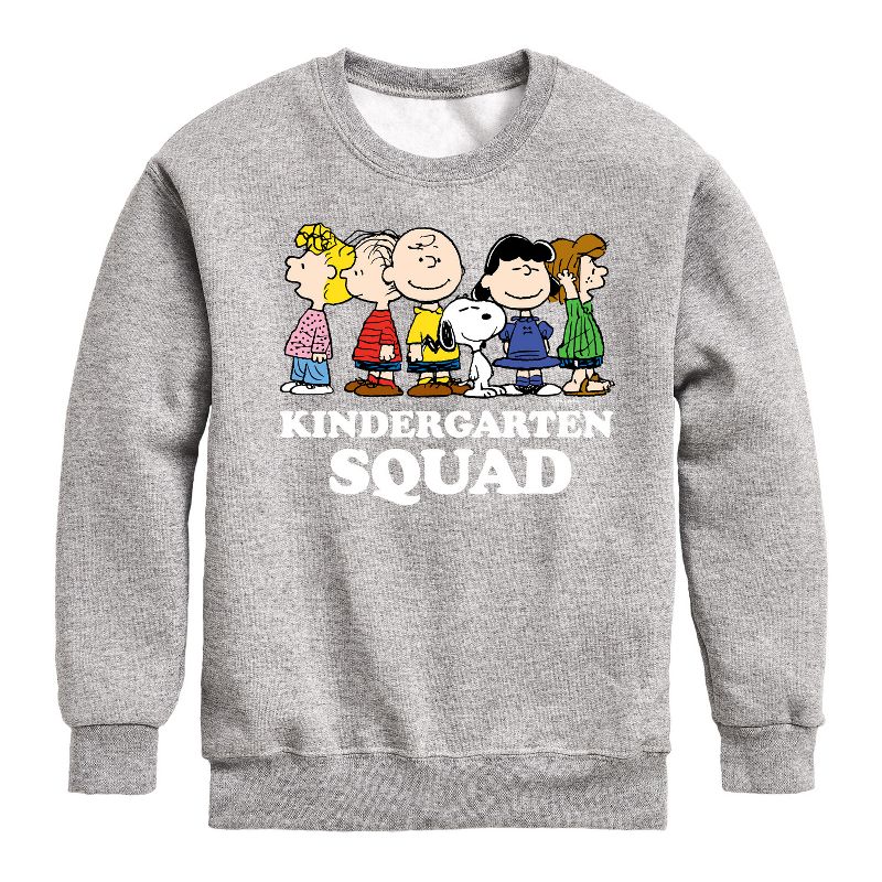 Boys' - Peanuts - Kindergarten Squad Graphic Long Sleeve Fleece Sweatshirt