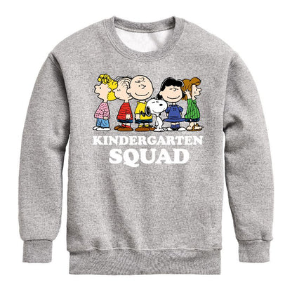 Boys' - Peanuts - Kindergarten Squad Graphic Long Sleeve Fleece Sweatshirt