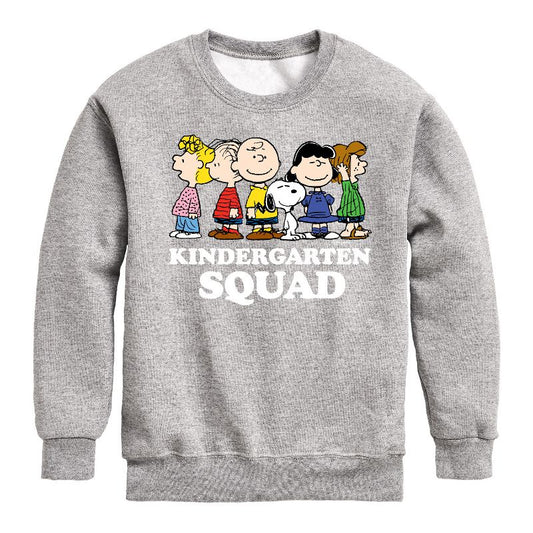 Boys' - Peanuts - Kindergarten Squad Graphic Long Sleeve Fleece Sweatshirt