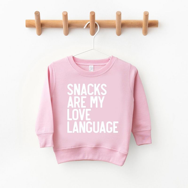 The Juniper Shop Snacks Are My Love Language Toddler Graphic Sweatshirt