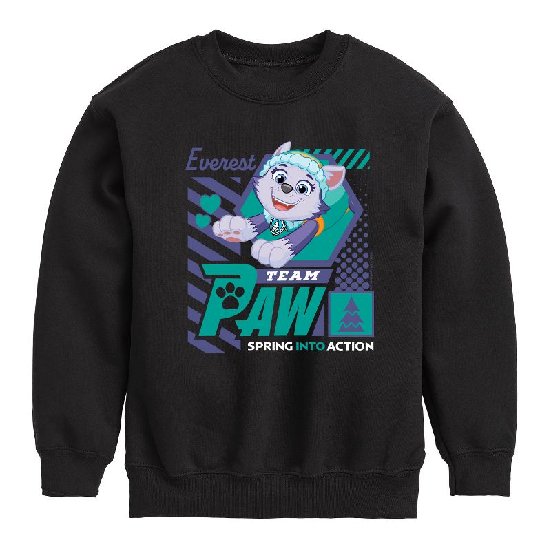 Boys' - Paw Patrol - Team Paw Everest Graphic Long Sleeve Fleece Sweatshirt