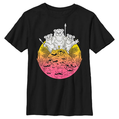 Boy's Star Wars: Return of the Jedi Ombre Ewok Scene T-Shirt