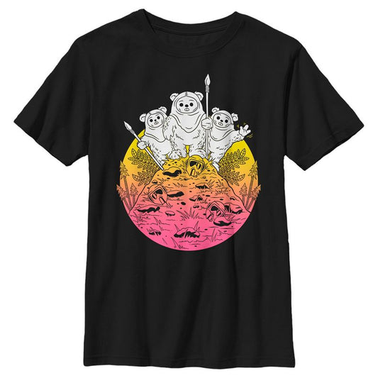 Boy's Star Wars: Return of the Jedi Ombre Ewok Scene T-Shirt