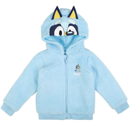 Bluey Faux Shearling Zip Up Cosplay Hoodie
