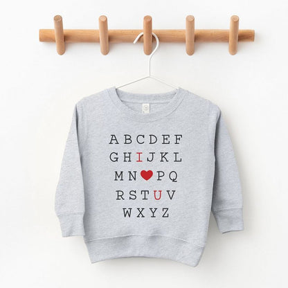 سويت شيرت جرافيكي ناعم للغاية للشباب من Juniper Shop مطبوع عليه Alphabet I Love You