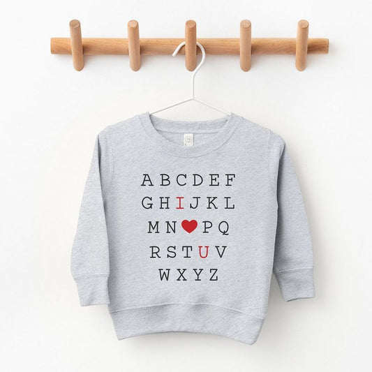 سويت شيرت جرافيكي ناعم للغاية للشباب من Juniper Shop مطبوع عليه Alphabet I Love You