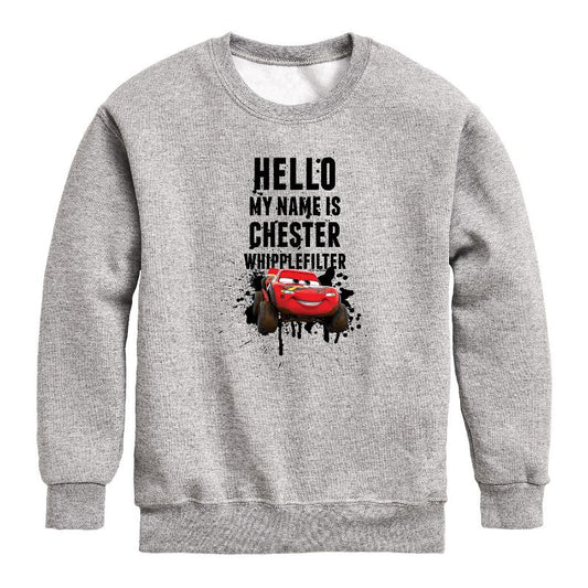 Boys' - Cars - Chester Whipplefilter Graphic Long Sleeve Fleece Sweatshirt
