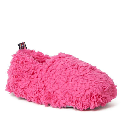 Dearfoams Kid's Skye Fuzzy Closed Back House Slipper