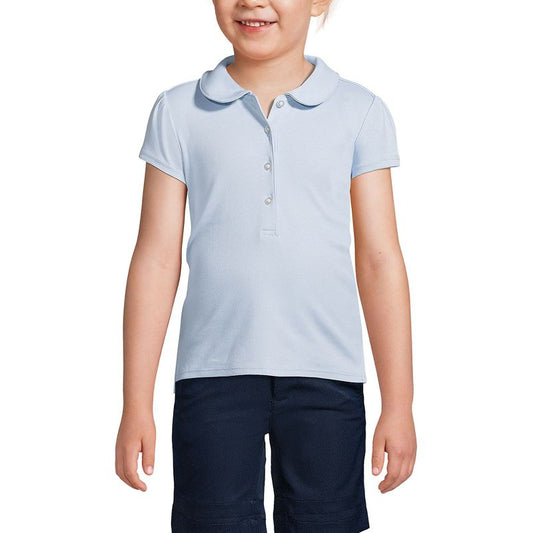 Lands' End Kids Short Sleeve Peter Pan Collar Polo Shirt