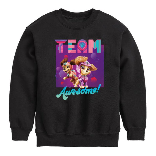 Boys' - Paw Patrol - Team Awesome Graphic Long Sleeve Fleece Sweatshirt