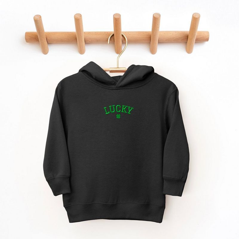The Juniper Shop Embroidered Lucky Clover Toddler Graphic Hoodie