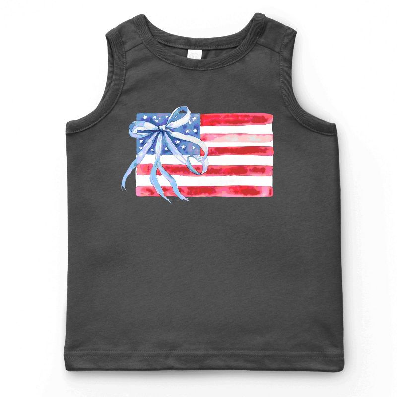 The Juniper Shop Watercolor Flag Coquette Youth Tank Top