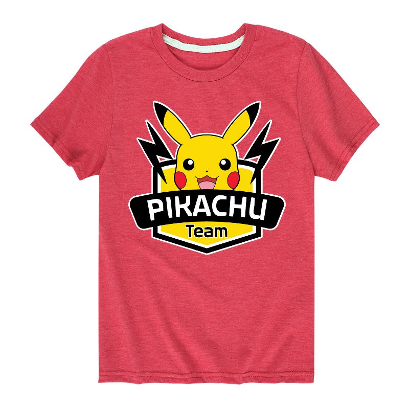 تي شيرت جرافيكي بأكمام قصيرة بشعار فريق بيكاتشو للأولاد - بوكيمون