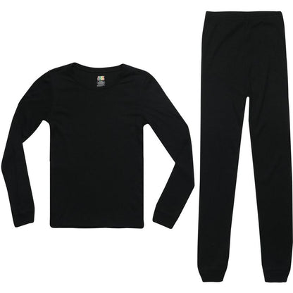 Just Love Girls Solid Pajama Sets - Snug Fitting Ribbed PJ Tops & Bottoms for Girls