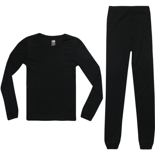 Just Love Girls Solid Pajama Sets - Snug Fitting Ribbed PJ Tops & Bottoms for Girls