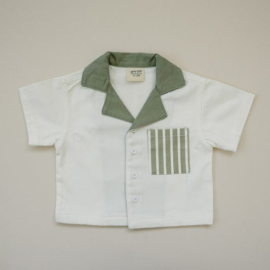 Kids Alley Club Button Down Shirt - Olive + Scout x Julie Sousa