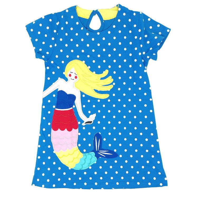Wrapables Girls Casual Print Cotton Dress