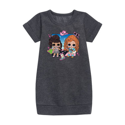 Girls' - Lol Surprise! - Nashville And Bluegrass Queen Graphic Short Sleeve Fleece Dress