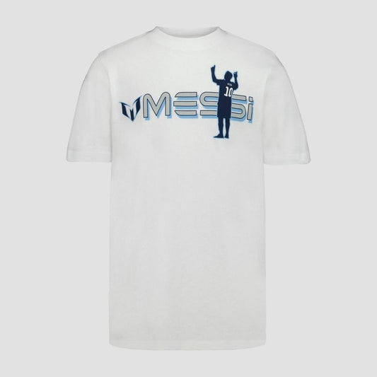 Boys' Messi Cheer Short Sleeve Graphic T-Shirt - White
